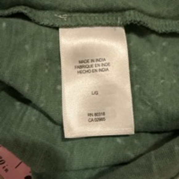 Women's Lucky Brand Green Printed Top Size L - Picture 6 of 7